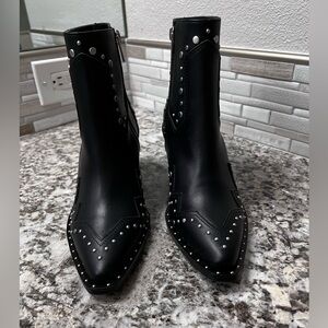 The Kooples Studded Black Ankle Boots